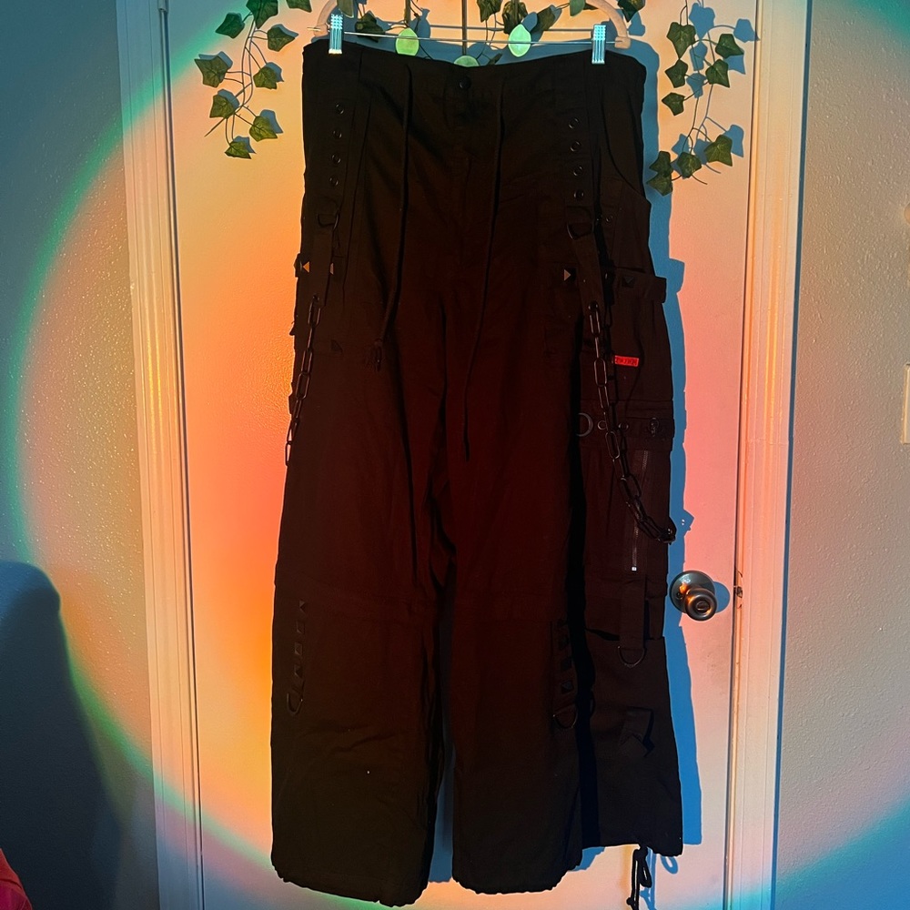 plus size tripp nyc lock-up pant in black